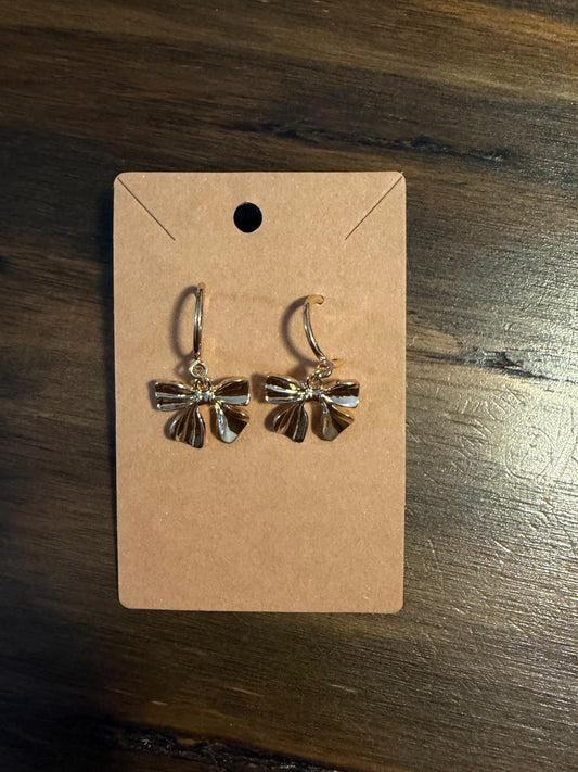 Bow dangle earrings