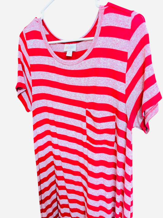 84 Lularoe red stripe maxi dress