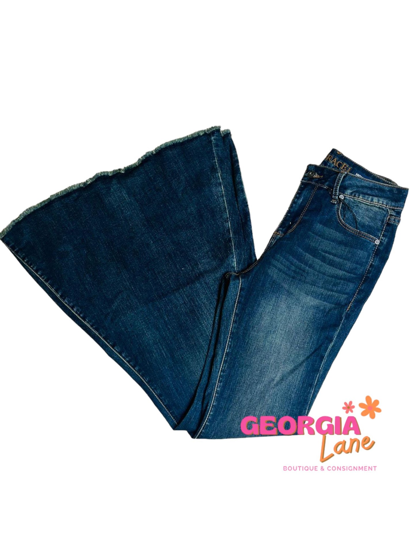 Rustic Grace bell bottom jeans