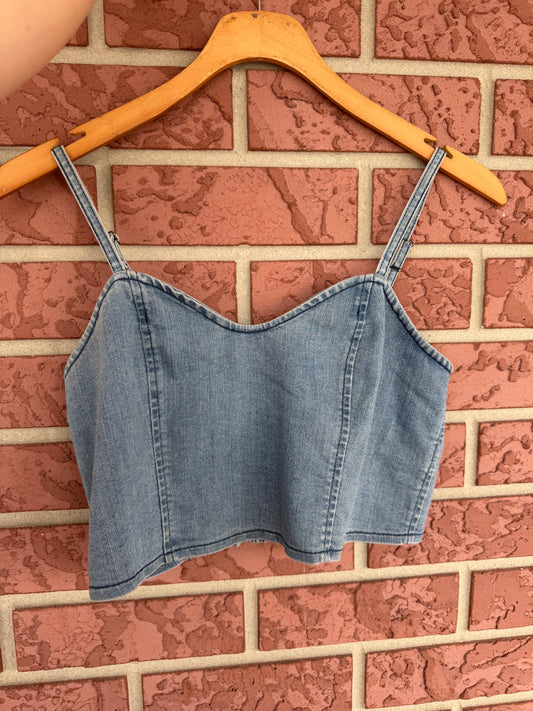 5354 Express jean denim crop top