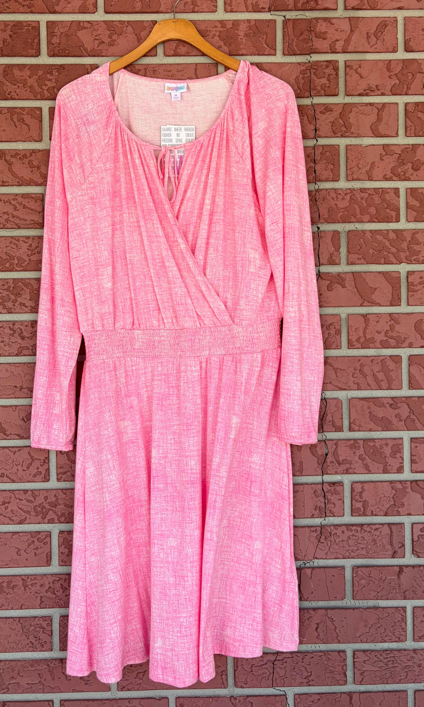 Lularoe pink wrap midi dress