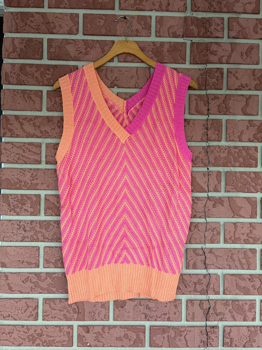 Pink & Orange Vest Top