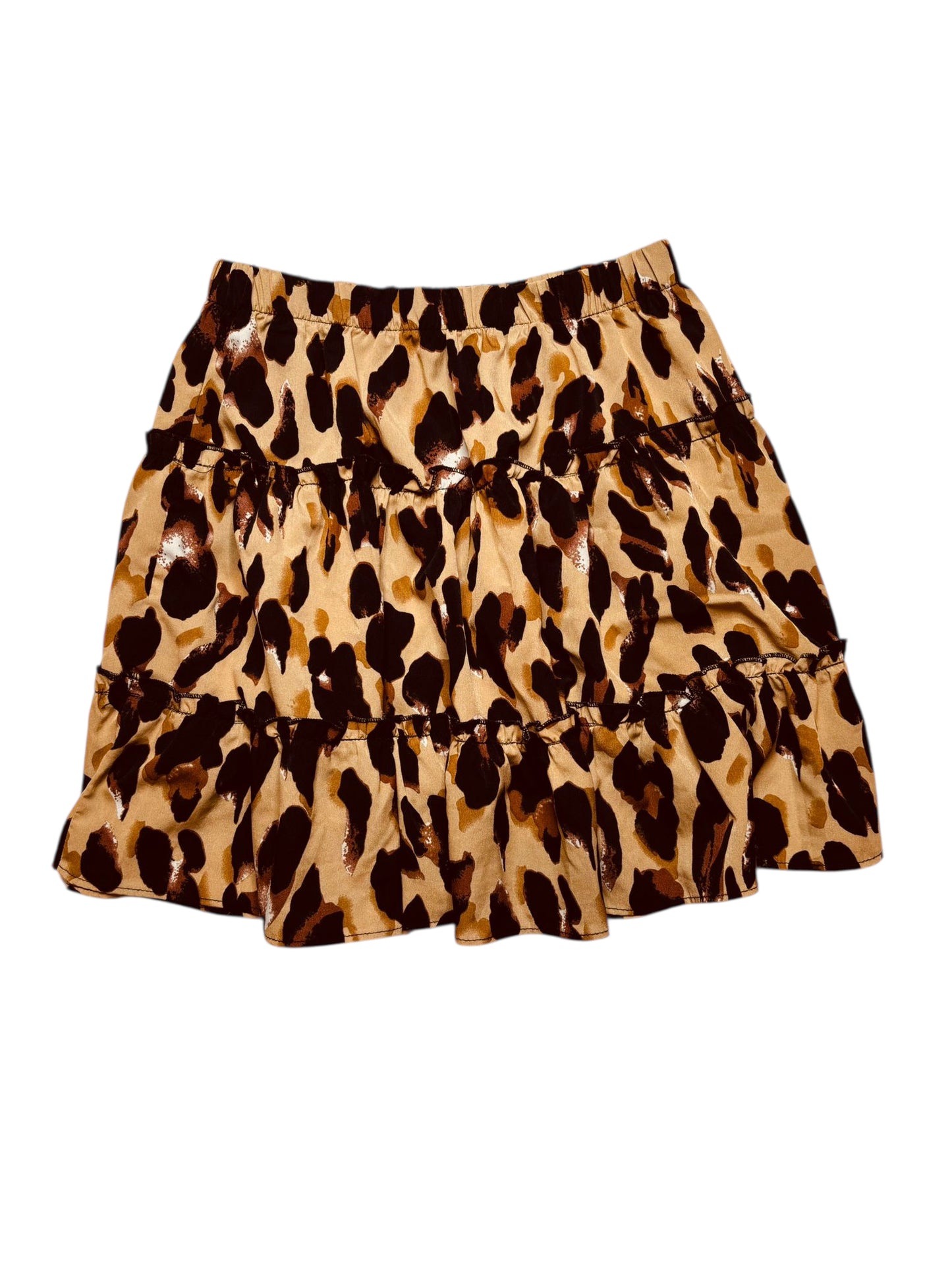 Cheetah print twirl skirt
