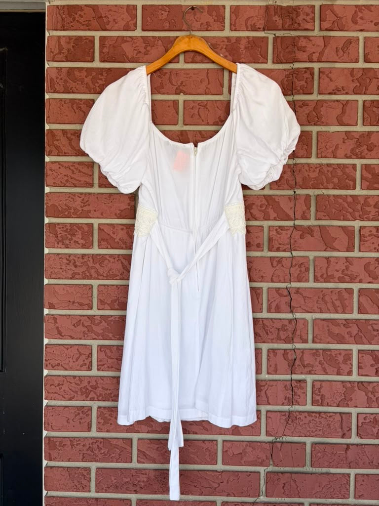 Trixxi white puff sleeve dress