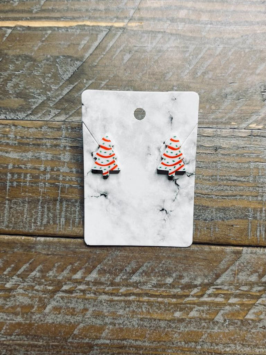 Christmas Tree cake earrings