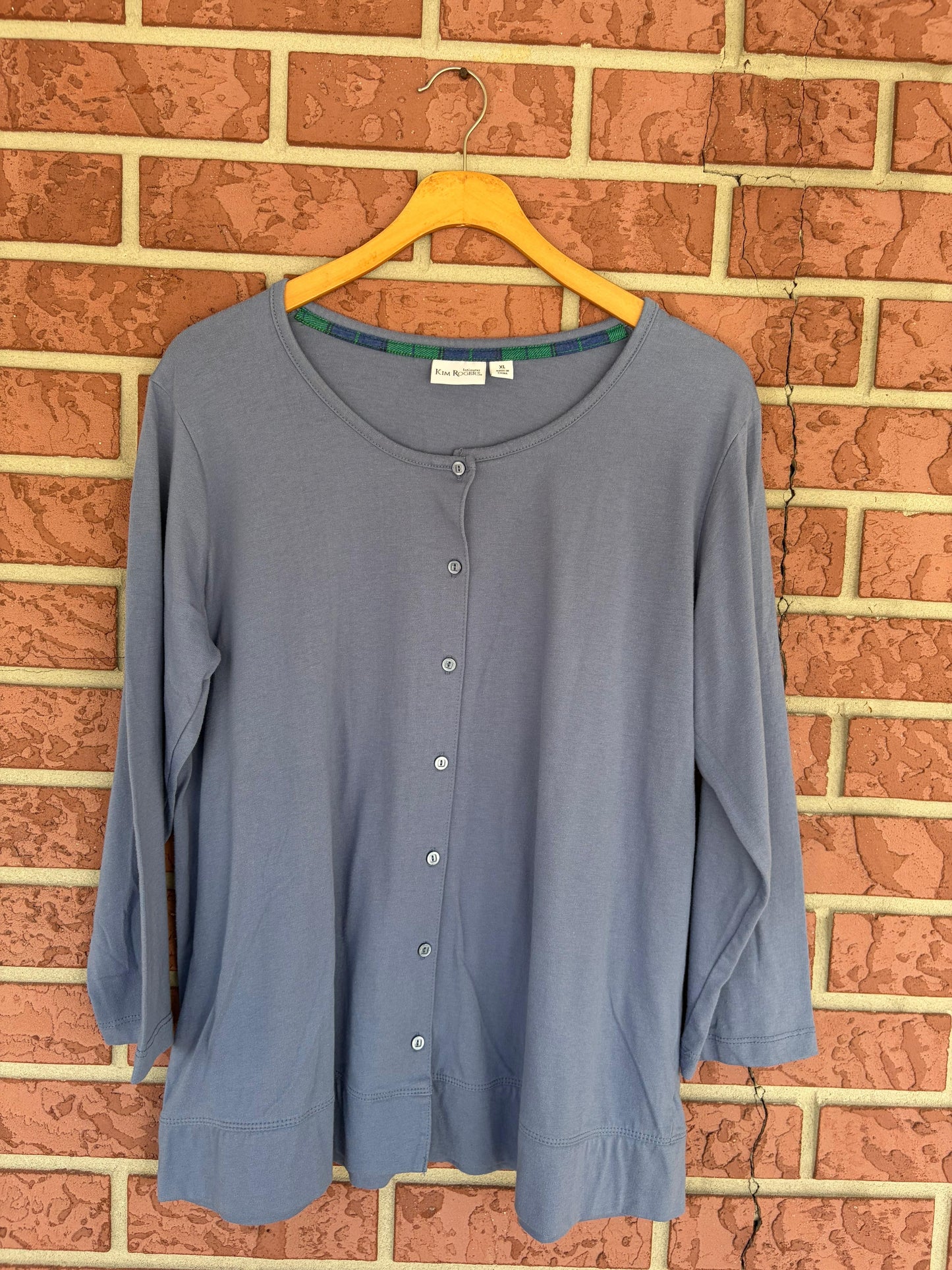 Kim Rogers grey long sleeve top