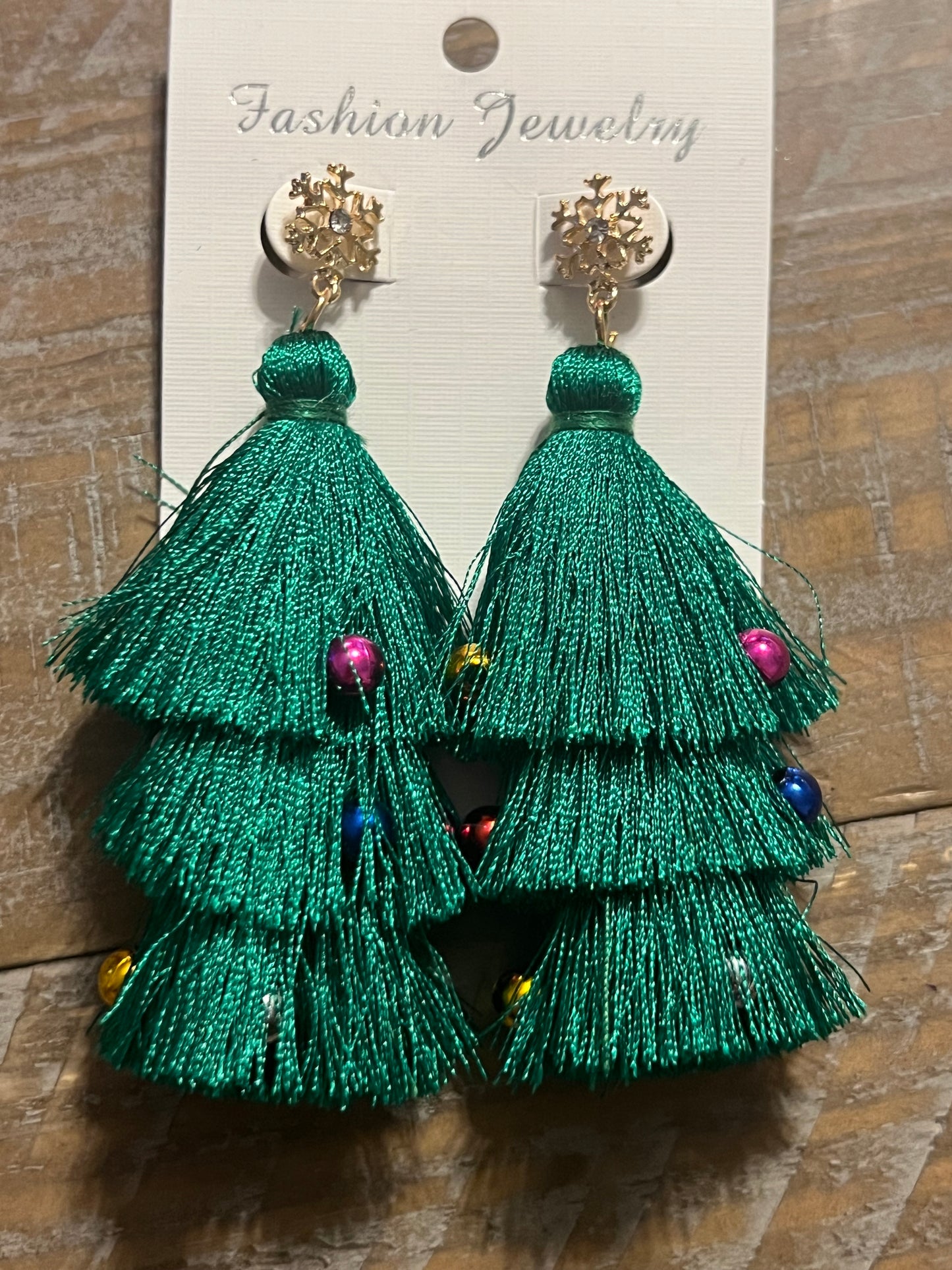 Christmas tree earrings