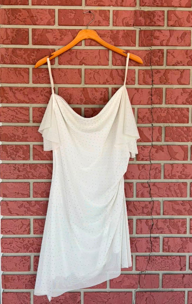 IRIS White Rhinestone Dress
