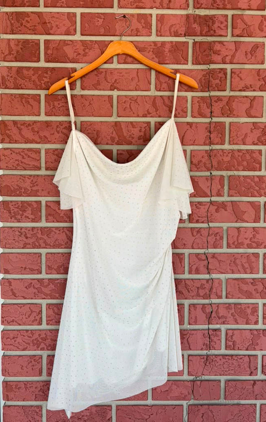IRIS White Rhinestone Dress