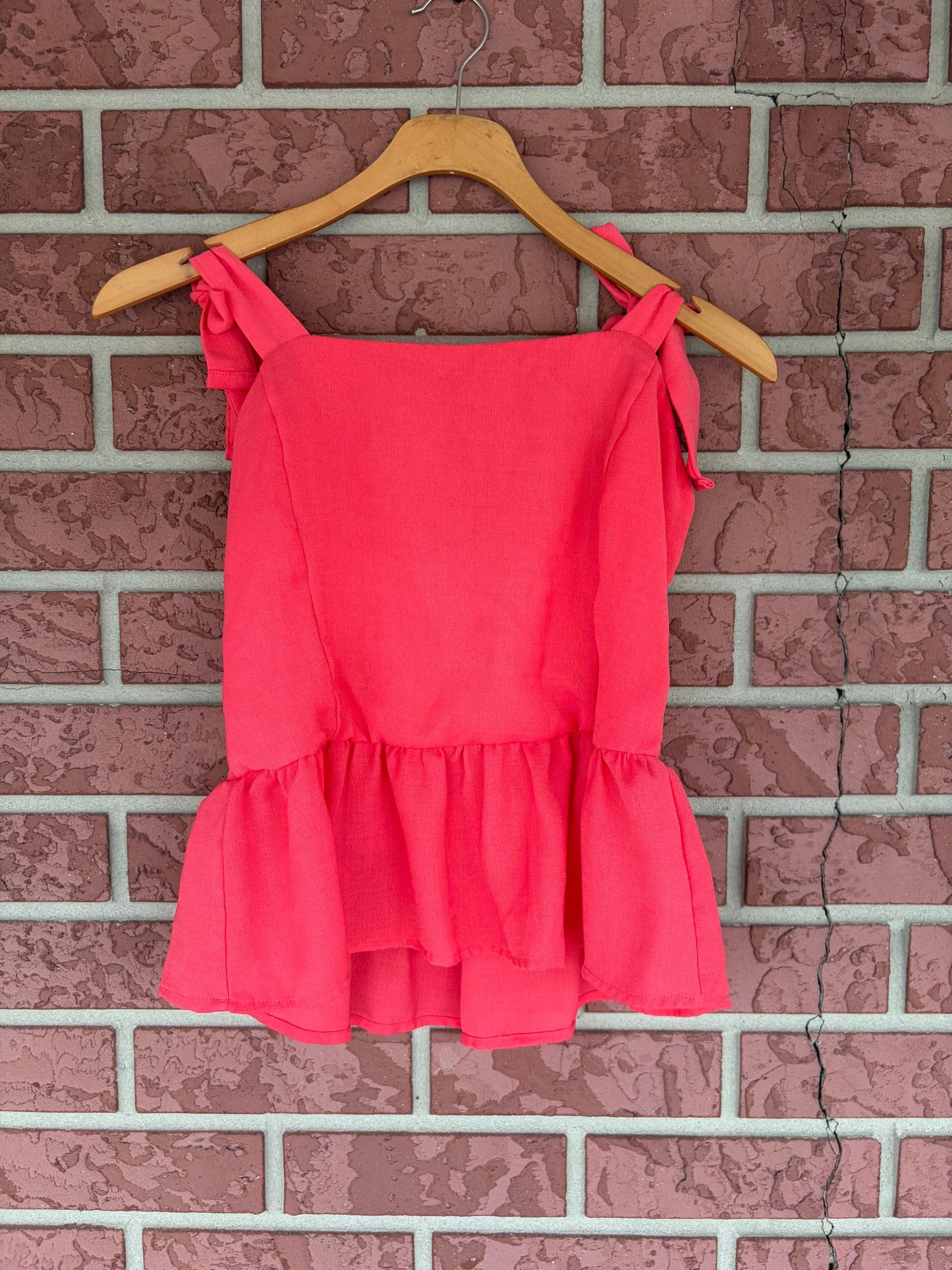 Peach Love pink tie should strap top