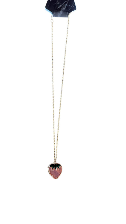 Strawberry pink light necklace