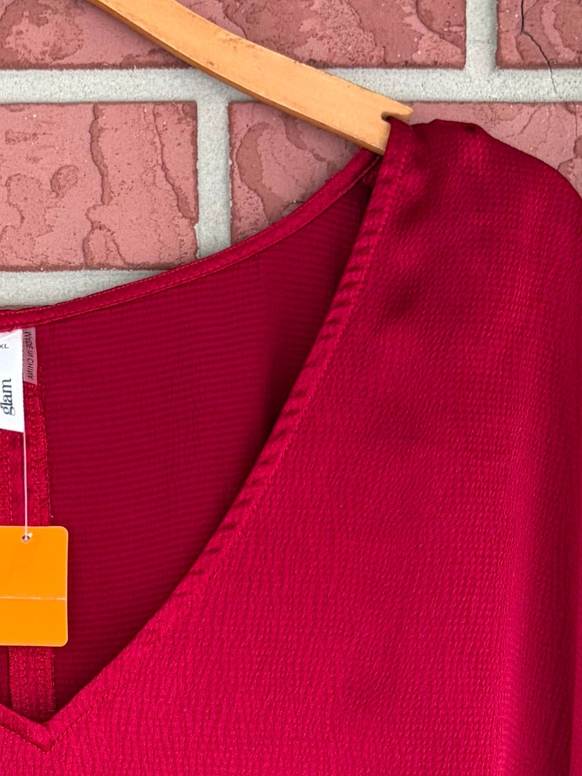 Glam red blouse top