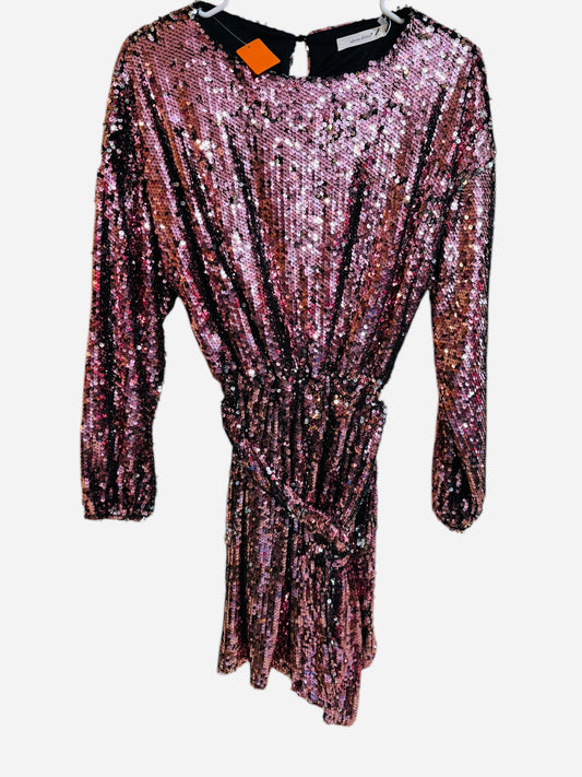 107 Idem Ditto rose pink sequins dress