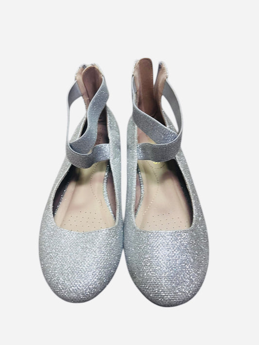 Silver ballet shoes shimmer