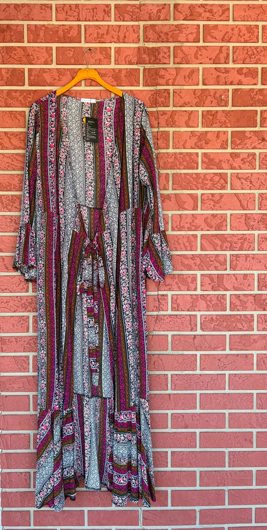 Multicolor Ruffle Cover Up