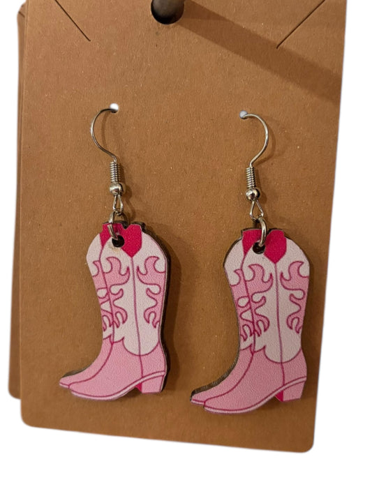 Cowgirl boots earrings