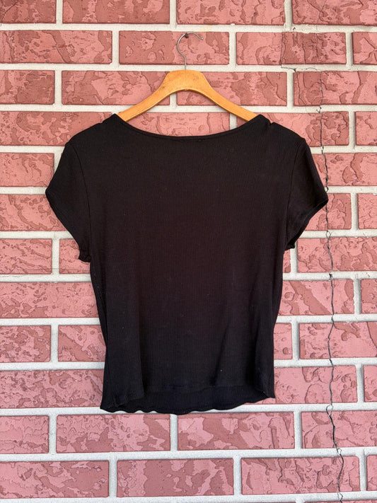 Derek Heart black baby tee
