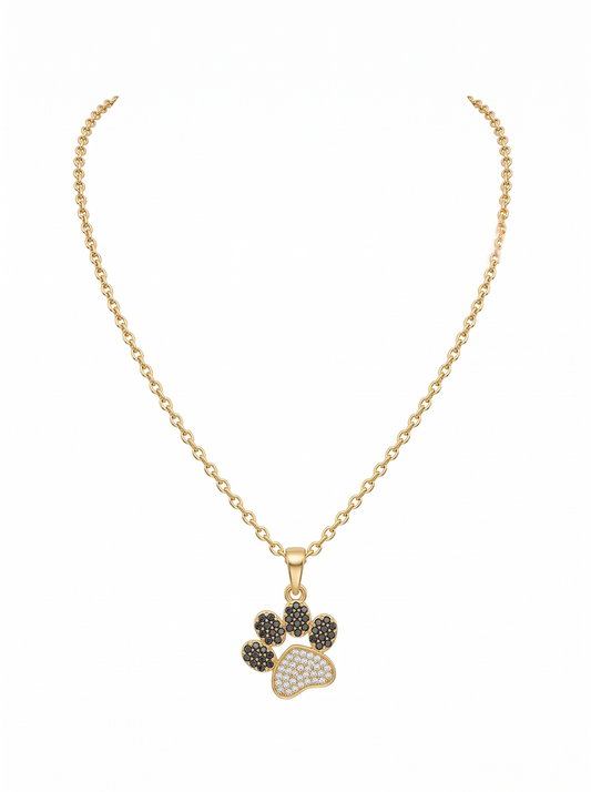 Paw print necklace