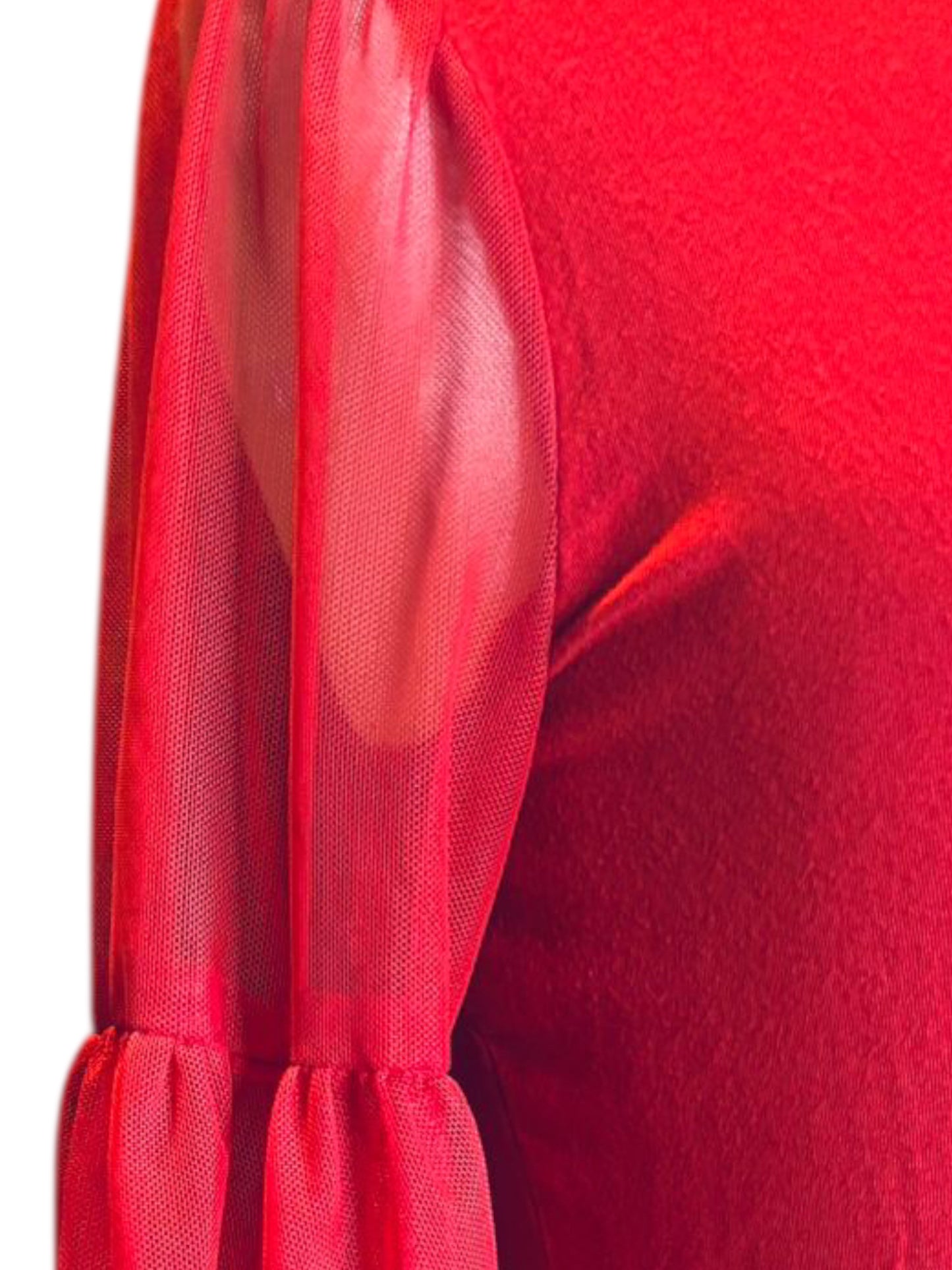Vince Camuto sheer puff sleeve