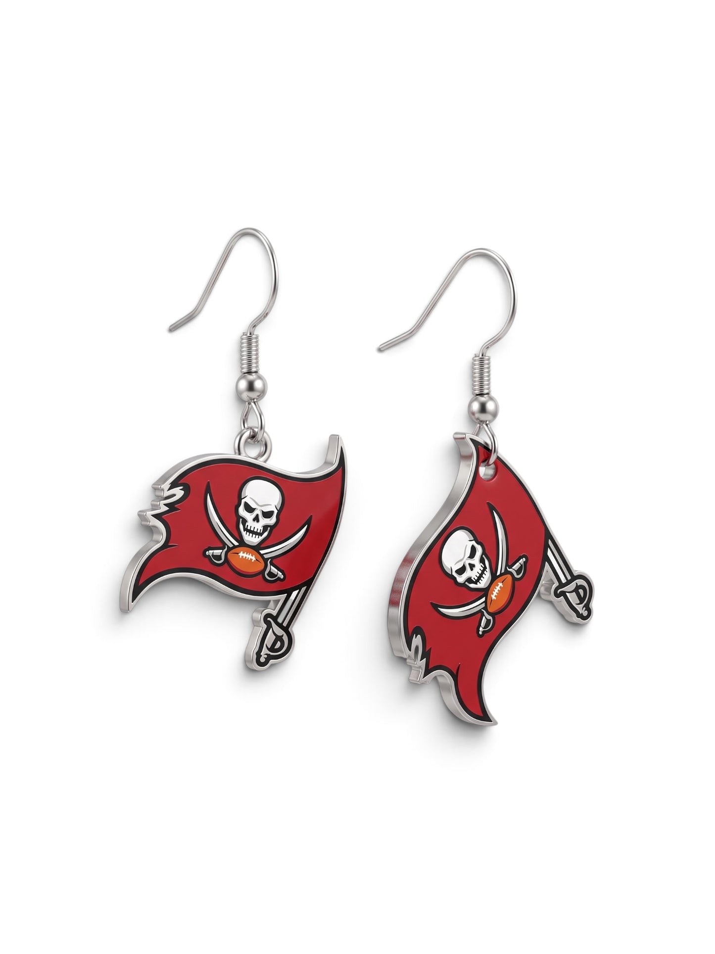 Bucs earrings red