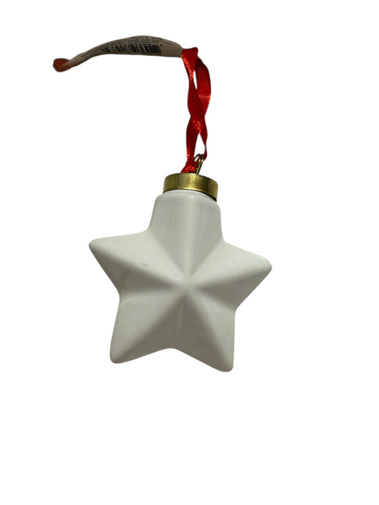 White glass star ornament