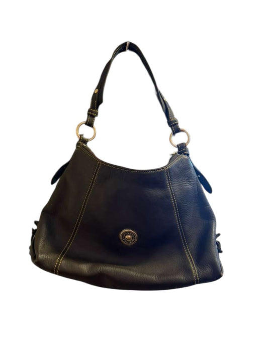 Dooney & Burke  black leather bag red interior