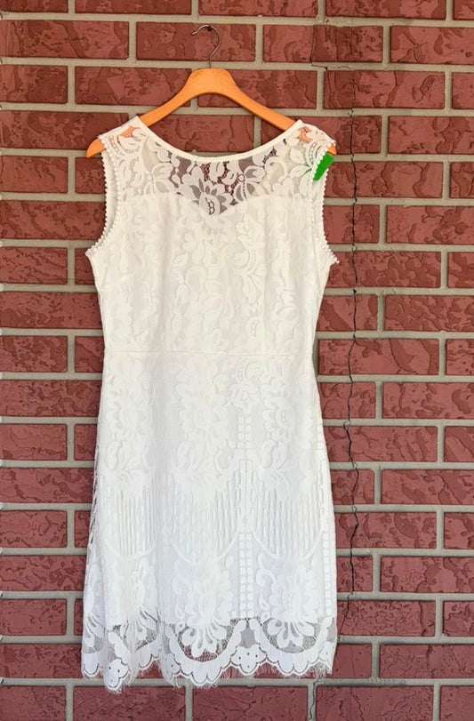 MSLG White Lace Dress