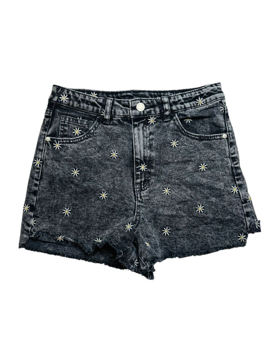 Girls art class black denim shorts