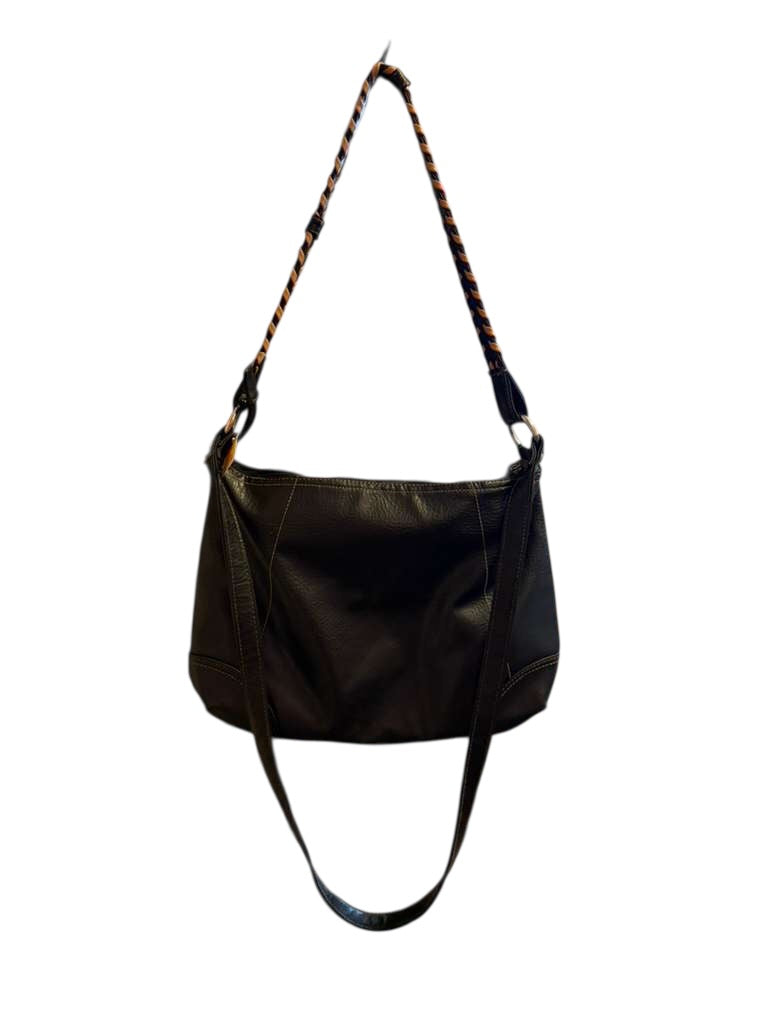 61101 Cato black leather like bag