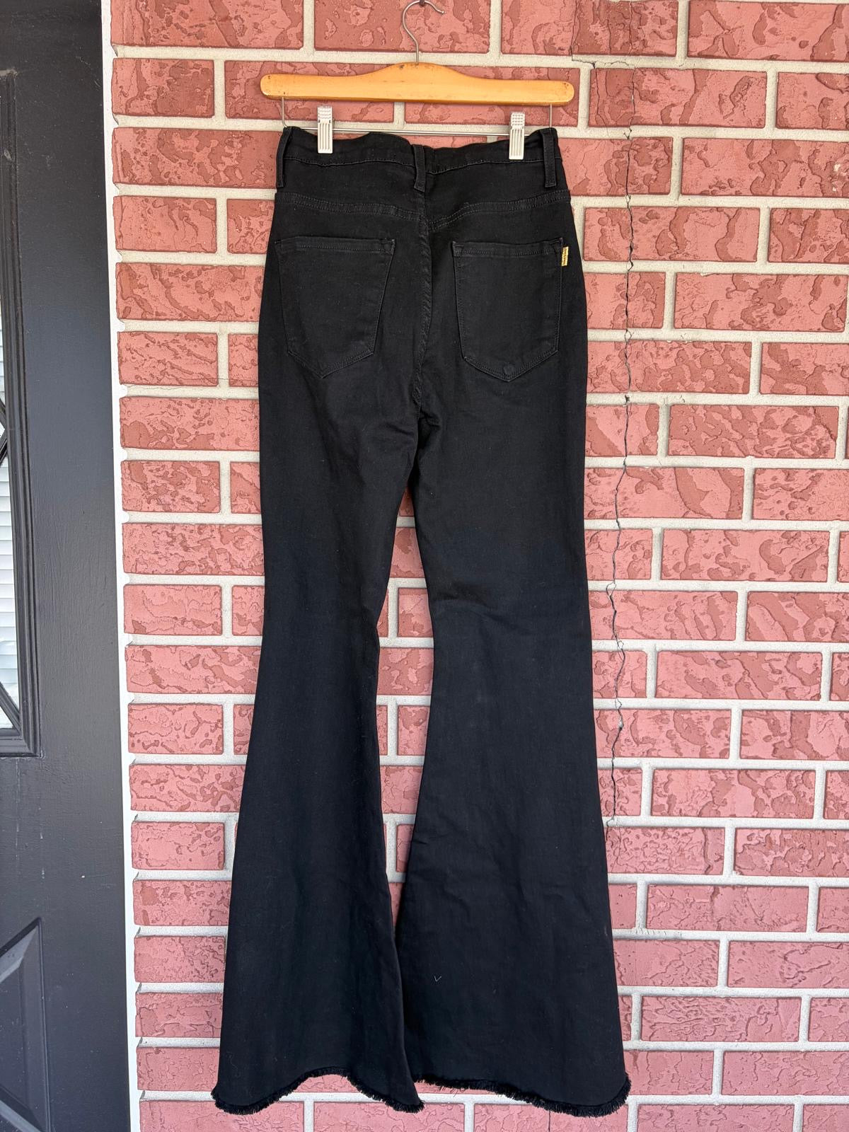 Vibrant Black Bell Bottoms
