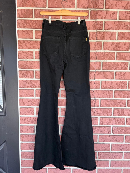 Vibrant Black Bell Bottoms