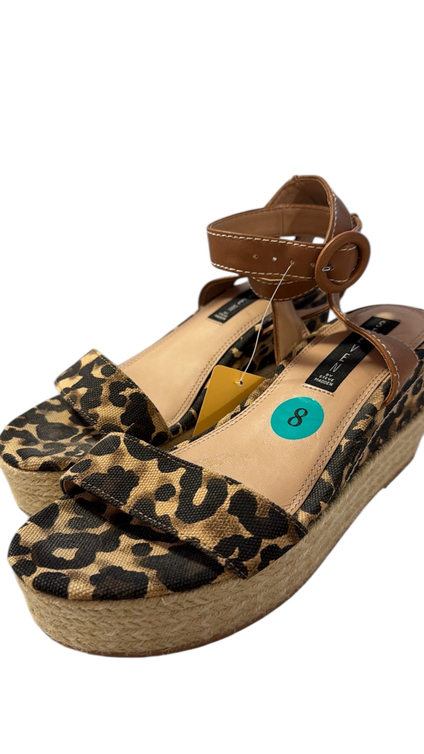 Steve Madden cheetah sandal wedges
