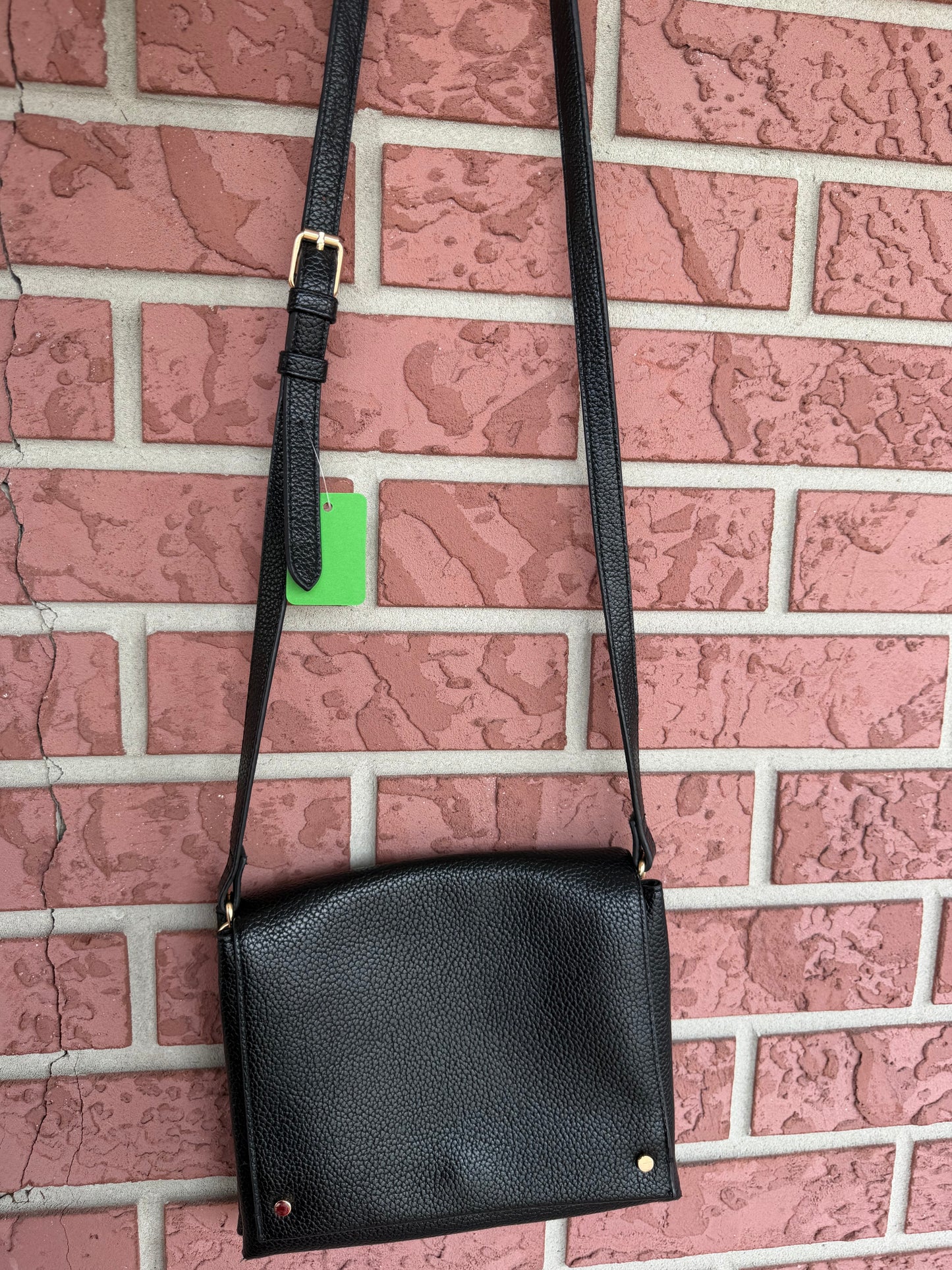 61102 Black leather bag