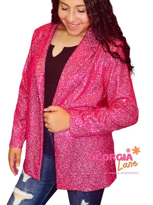 Hot Pink Blazer sequins