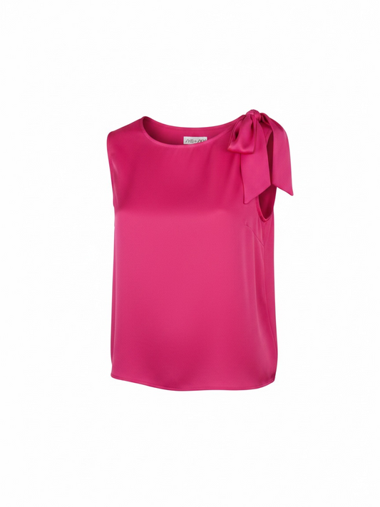 Hot pink bow top