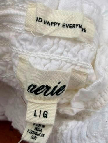 AERIE White Halter Dress