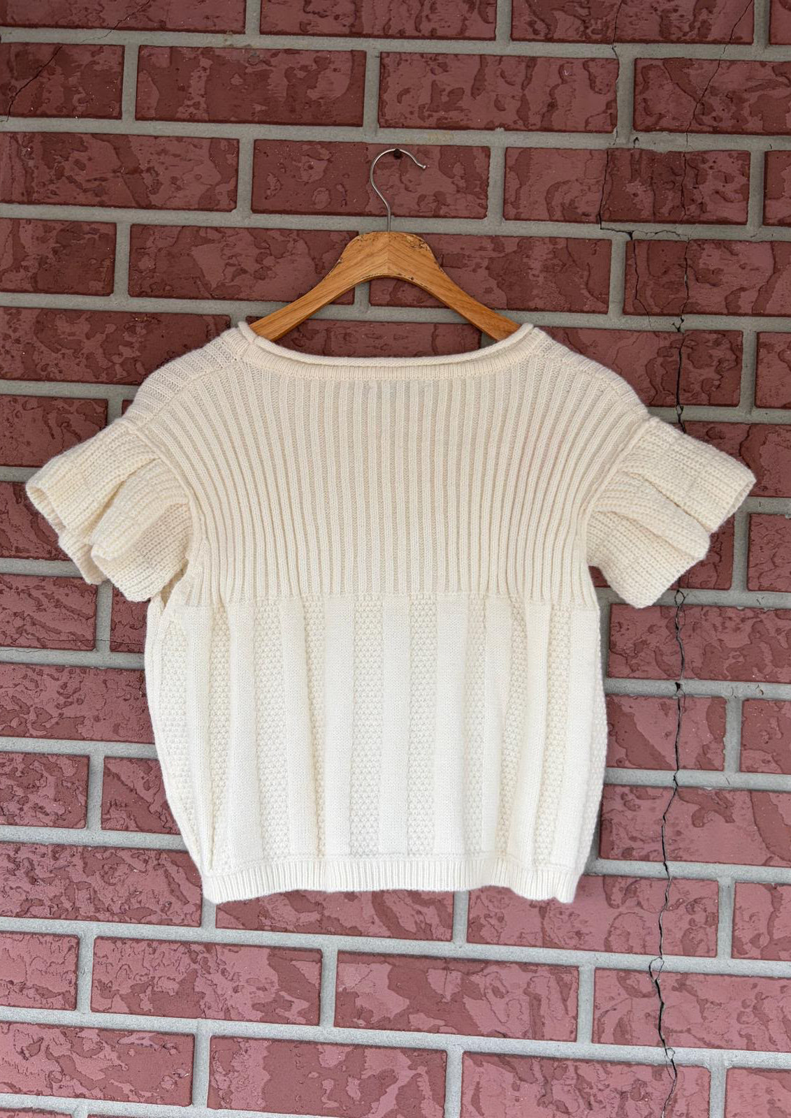SHEIN White Crochet Sweater Top