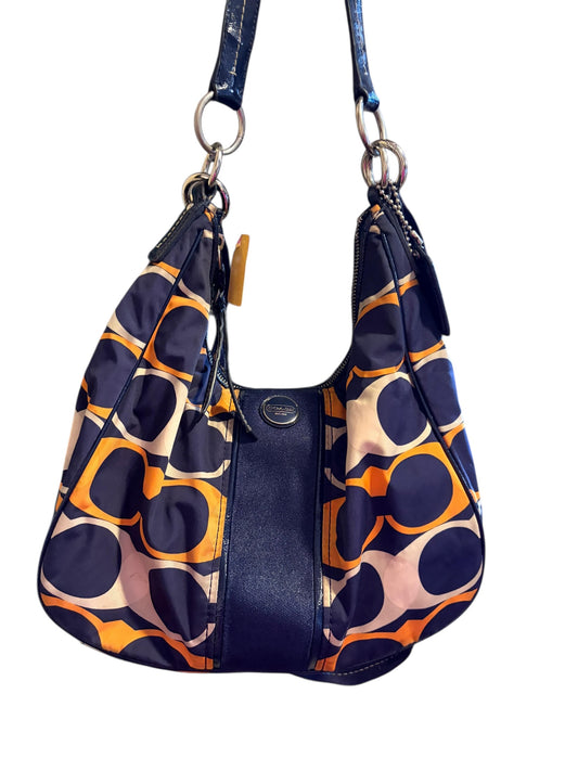 Coach orange and blue bag