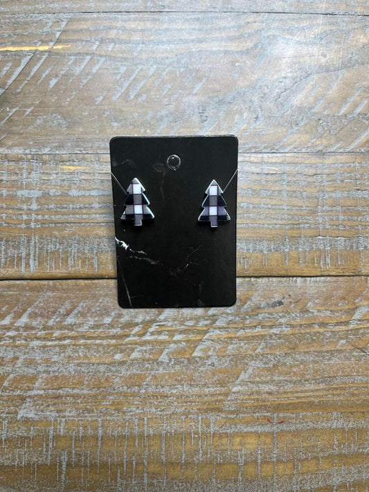 Plaid Christmas Tree earrings