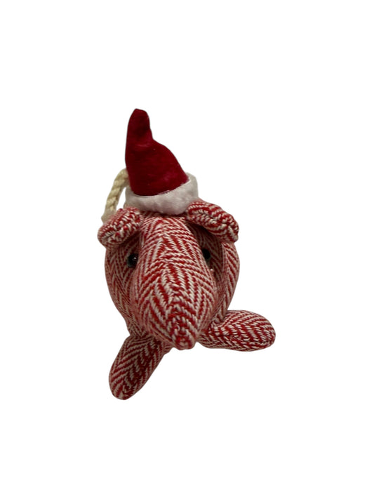 Red stripe animal ornament fabric plush