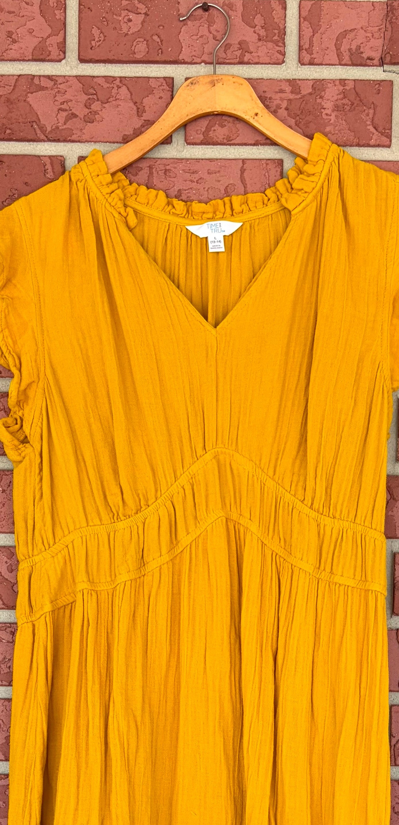 Time and Tru golden rod dress
