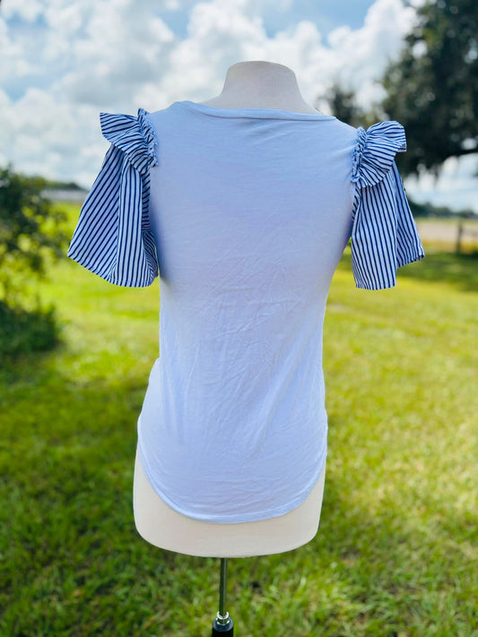 Habitual girl blue stripe top