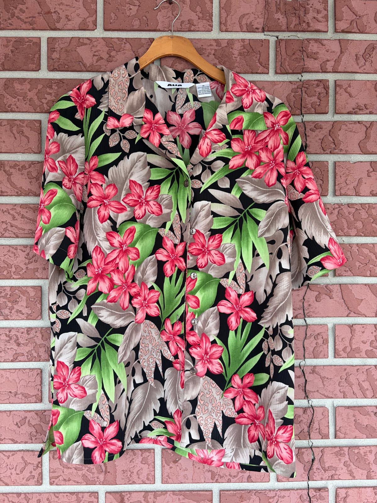 ALIA Brown Floral Shirt