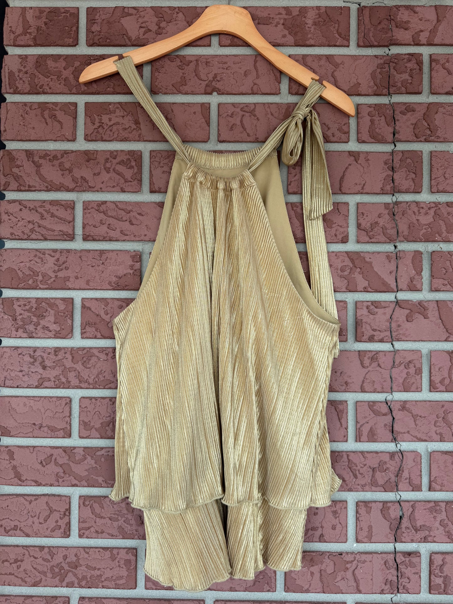 12201 CeCe Gold shimmer top