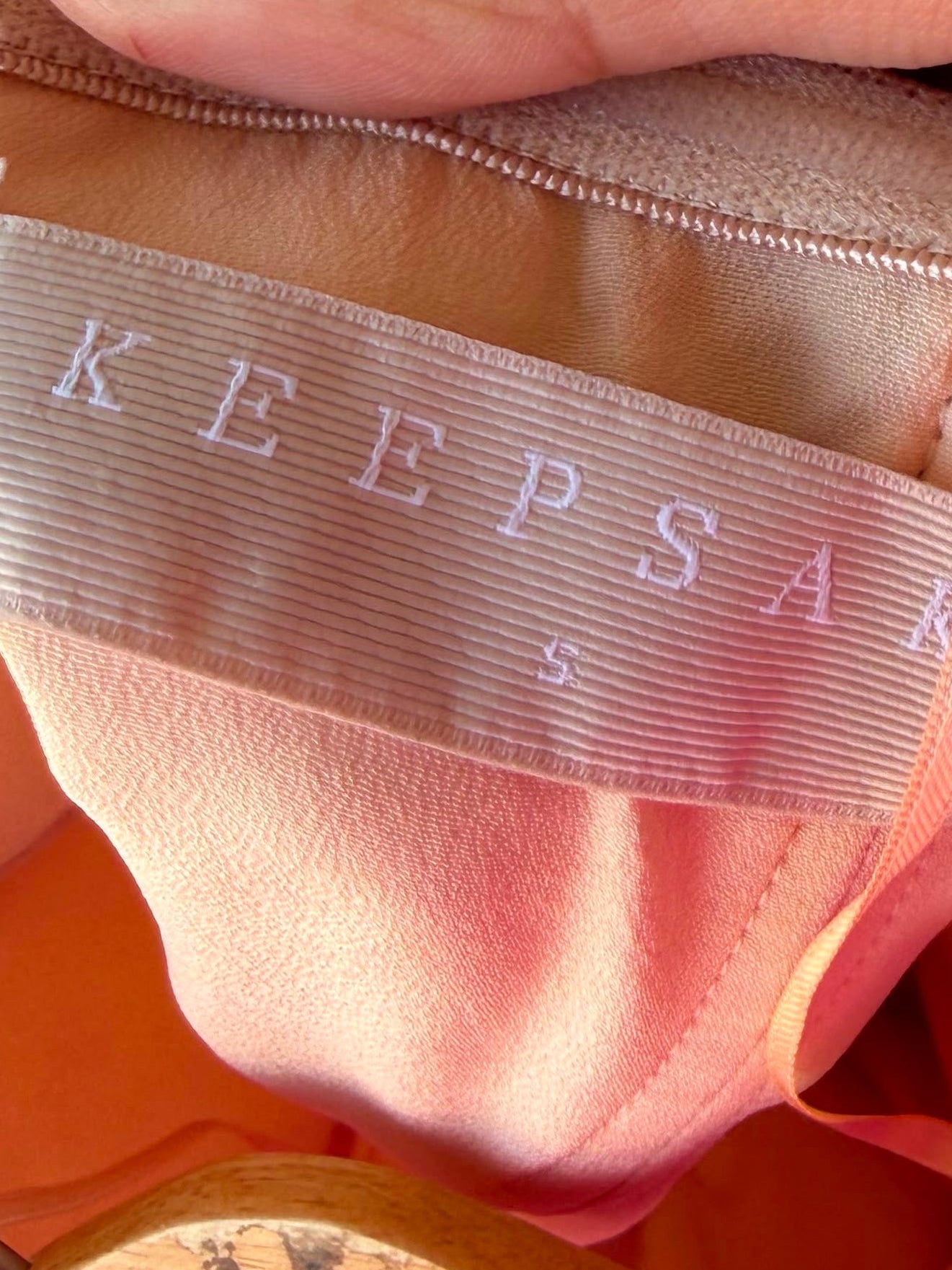 Keepsake peach puff sleeve dress