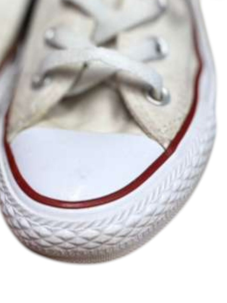 Converse shoes tan red white