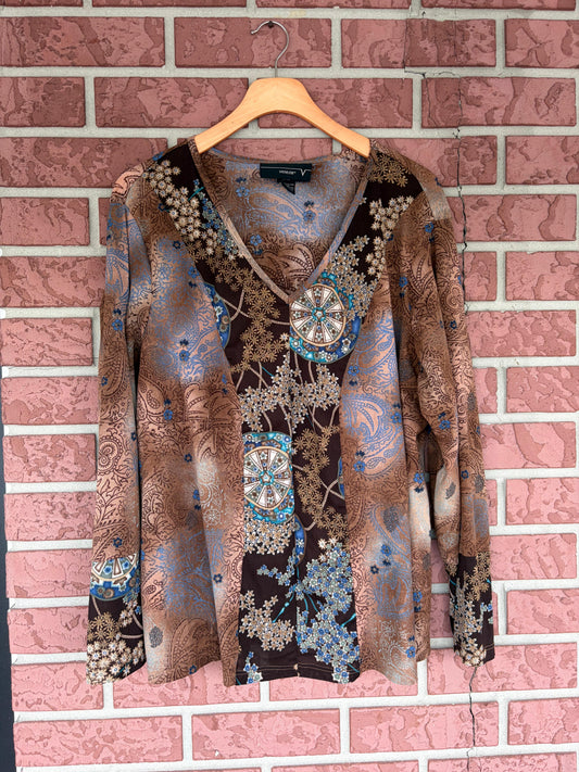 Venezia tans floral long sleeve top
