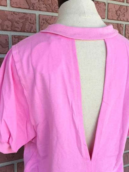 Hot Pink Peek a Boo Back top