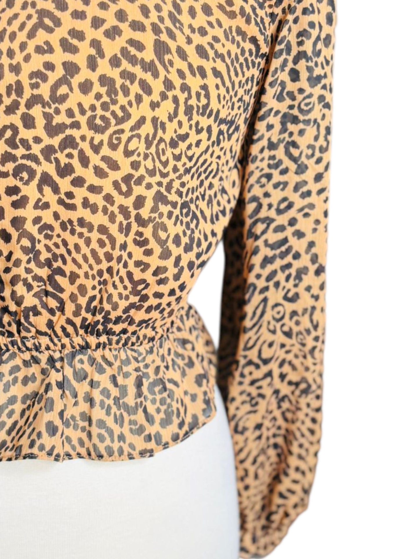 GB leopard one shoulder top
