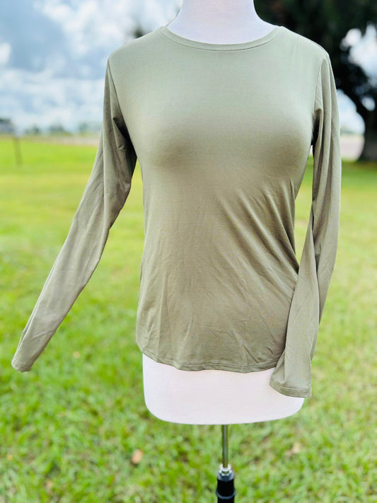 Copper Key olive green top